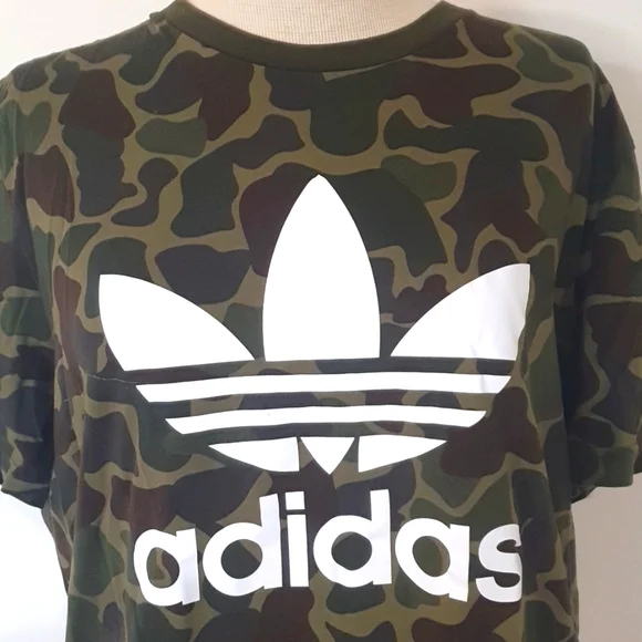 Adidas Mens Size XL Green Camo Shirt - Picture 2 of 5